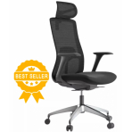 MERCURY Ergonomická stolička WISDOM čierna/čierny plast