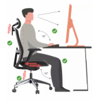 MERCURY Ergonomická stolička WISDOM čierna/čierny plast