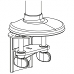 Ergonomické rameno na monitor M/Flex dva články (upevnenie svorka), detail svorky na uchytenie