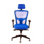 Kancelárska stolička otočná DIKE(Pohľad spredu na stoličku s opierkou hlavy)