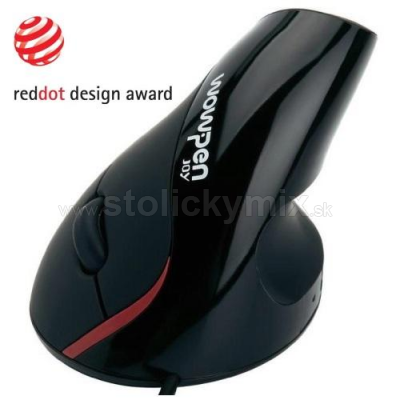 Ergonomická káblová počítačová optická myš Wow Pen Joy II (čierna)
