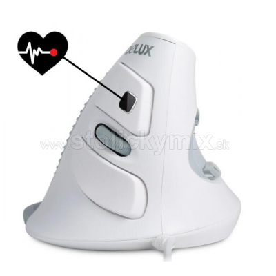 Ergonomická káblová počítačová laserová myš M618 DELUX Plus s kontrolou srdečného tepu ♥