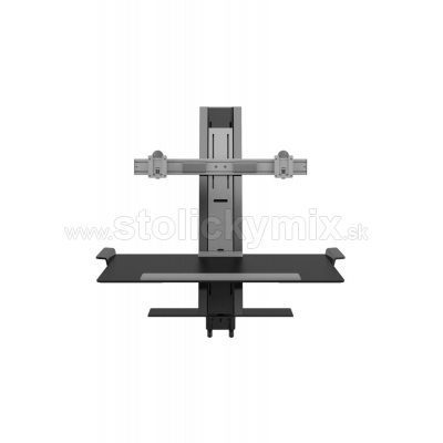 Pracovná stanica HUMANSCALE QUICKSTAND QSWC30NN ČIERNO/SIVÁ PRE DVA MONITORY