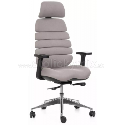 MERCURY Kancelárska stolička SPINE tmavosivá s PDH