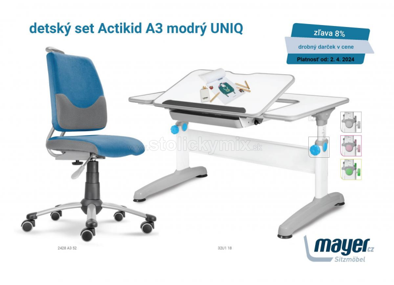 DETSKÝ RASTÚCI SET MAYER ACTIKID A3 MODRÝ UNIQ