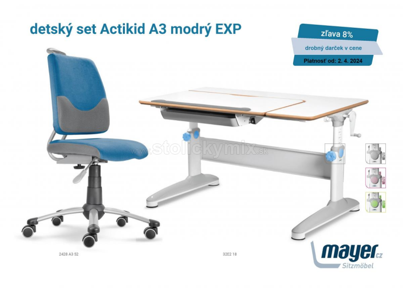 DETSKÝ RASTÚCI SET MAYER ACTIKID A3 MODRÝ EXPERT