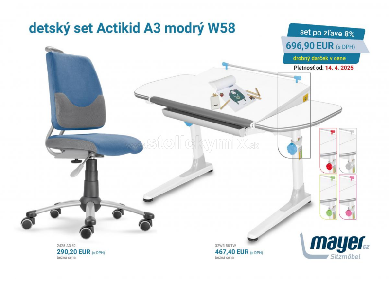 DETSKÝ RASTÚCI SET MAYER ACTIKID A3 MODRÝ W58