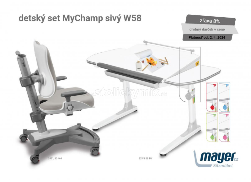 DETSKÝ RASTÚCI SET MAYER MYCHAMP SIVÝ W58