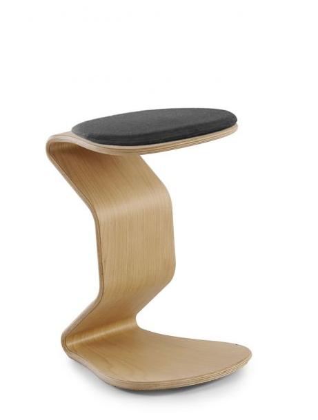 Fotografia produktu: Balančná stolička NEST ERCOLINO medium 1116 96 BUK vlna 32047 tmavo sivá