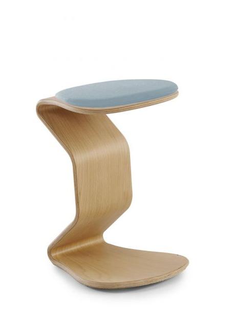 Fotografia produktu: Balančná stolička NEST ERCOLINO medium 1116 96 BUK vlna 32042 svetlo modrá