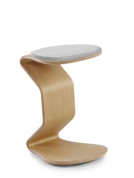 Fotografia produktu: Balančná stolička NEST ERCOLINO medium 1116 96 BUK vlna 32044 svetlo sivá