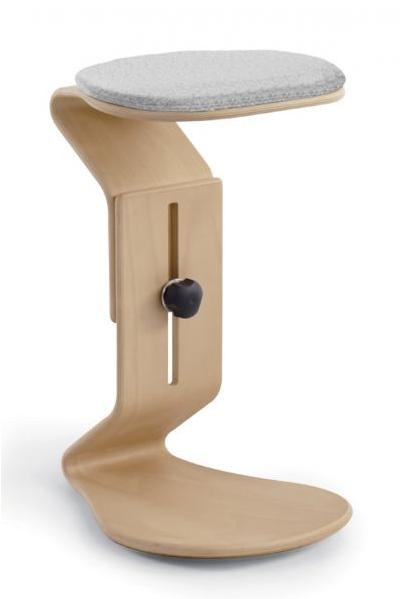 Fotografia produktu: Balančná stolička NEST ERCOLINO ready 1119 96 BUK vlna 32044 svetlo sivá