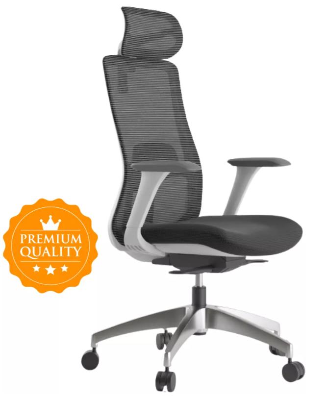 Fotografia produktu: MERCURY Ergonomická stolička WISDOM tmavosivá/sivý plast